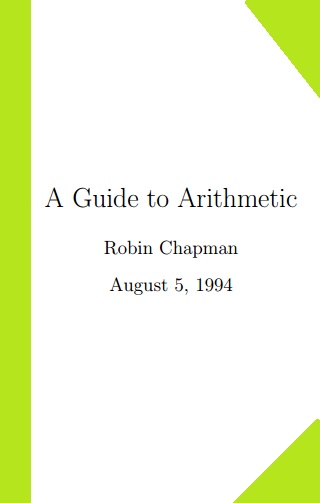 A Guide to Arithmetic by Robin Chapman